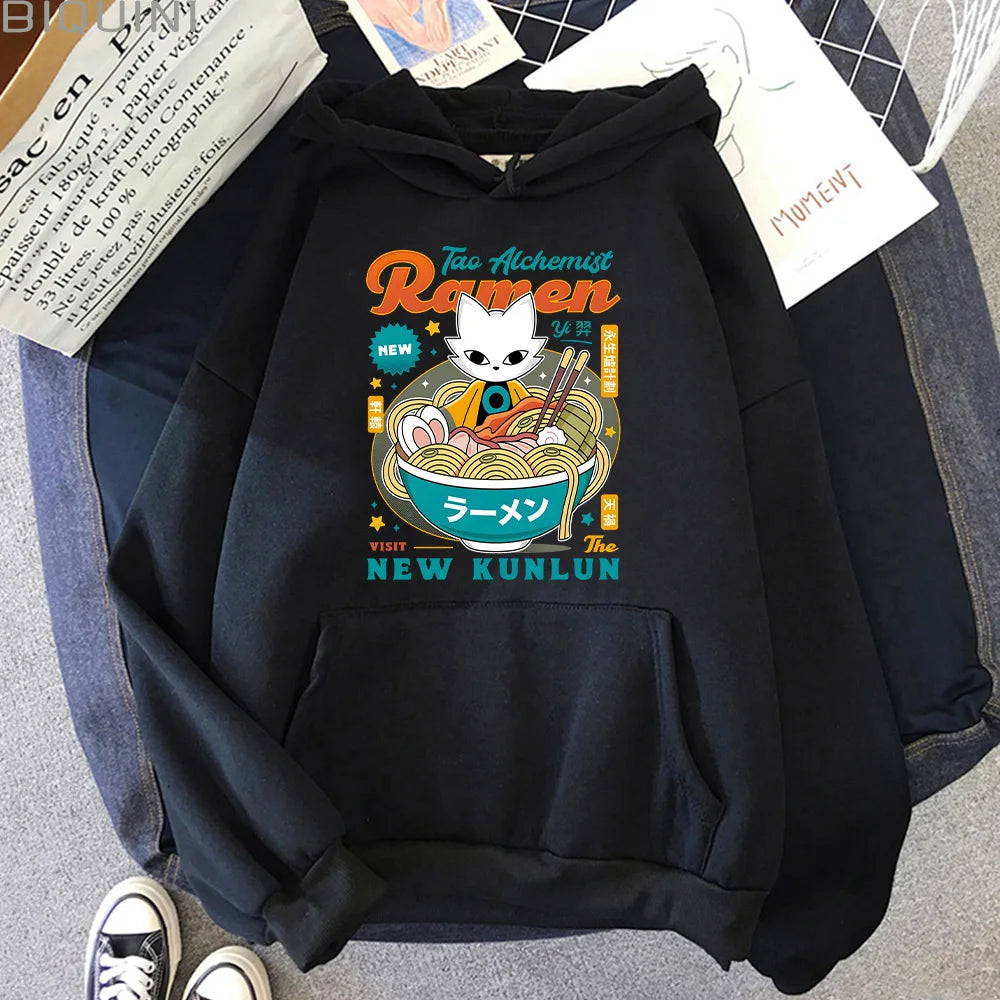 Nine Sols The Mysterious Alchemist Ramen Unisex Hoodies Nine Sols Video Game Top Gaming Clothes Women Men Cartoon Print Pullover