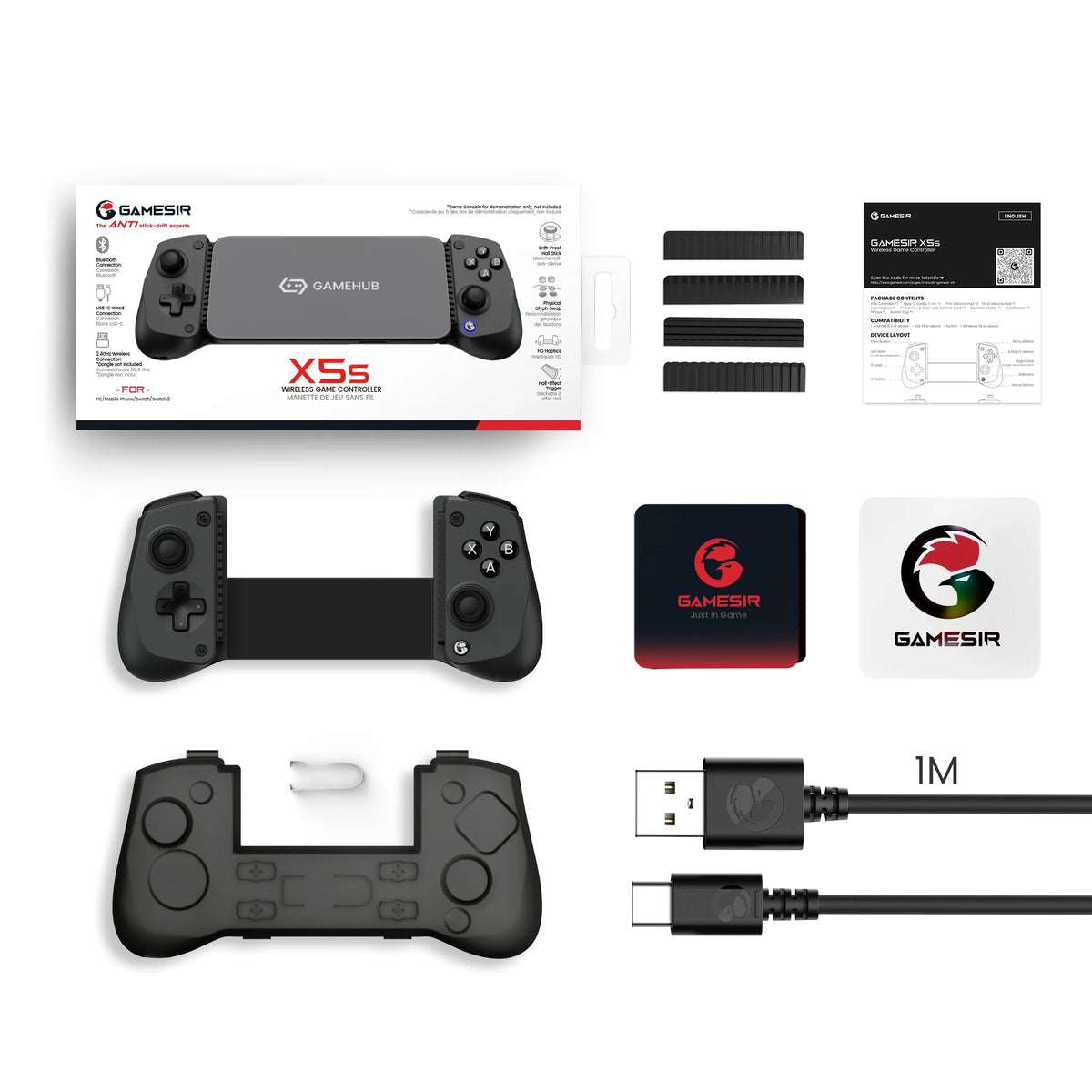 GameSir X5s Wireless Mobile Gaming Controller With Hall Effect Joysticks