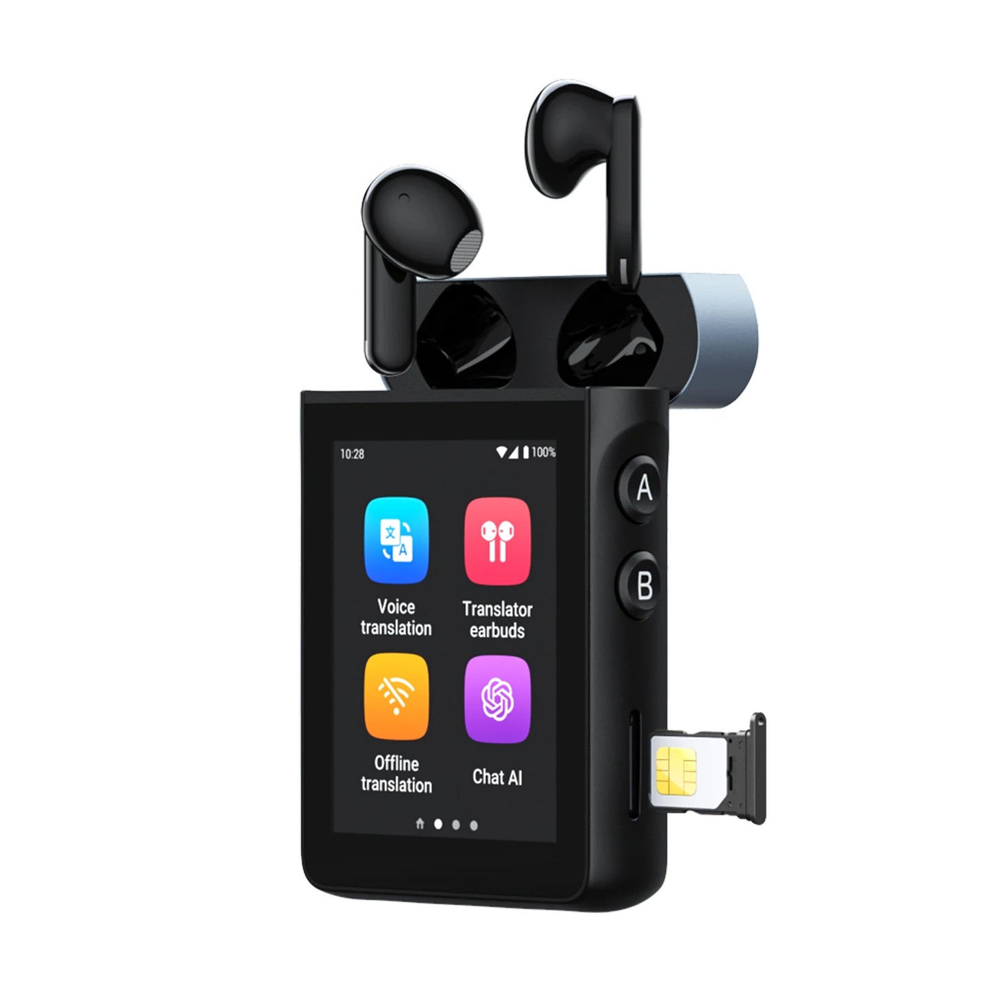 Wooask [A9] 4G+WiFi AI Translator Earbuds, Real-Time Translation Device , ChatGPT Empowered, No App Needed for Travel & Business