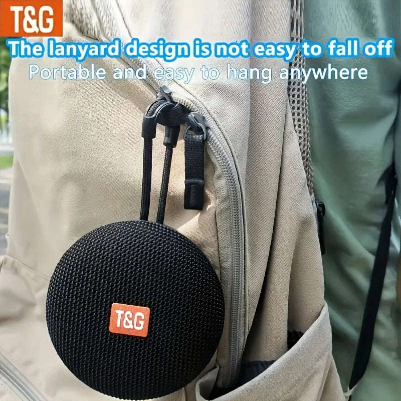 TG352 Bluetooth Speaker with Carry Rope, Bluetooth 5.3 Wireless Audio, USB Rechargeable, Hangs on Bags & Bicycles, Compatible with Phone/PC/Tablet, Great for Travel, Party, Outdoor Use & Gift Giving
