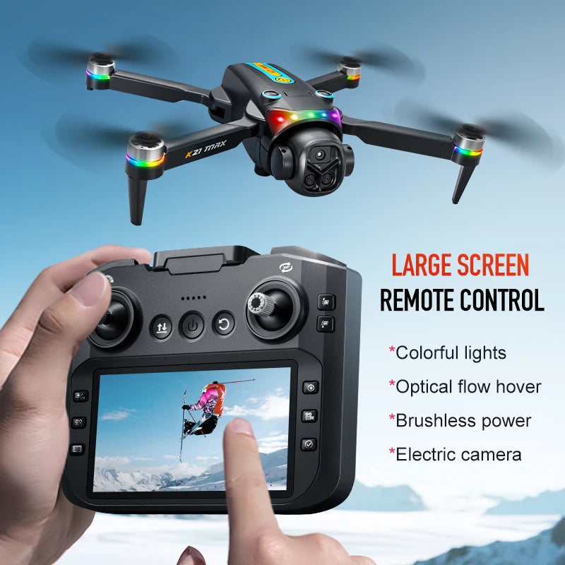 ZNLYRION K21MAX Foldable Brushless Drone With EIS Camera LED Lights
