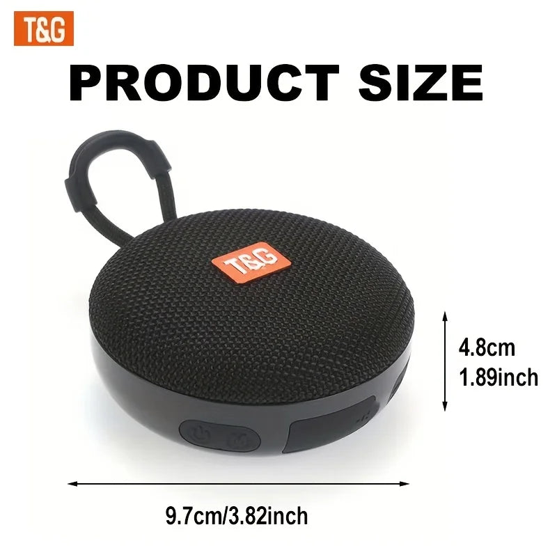 TG352 Bluetooth Speaker with Carry Rope, Bluetooth 5.3 Wireless Audio, USB Rechargeable, Hangs on Bags & Bicycles, Compatible with Phone/PC/Tablet, Great for Travel, Party, Outdoor Use & Gift Giving