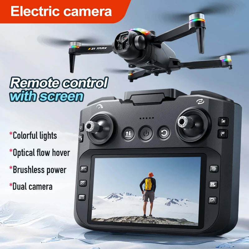 ZNLYRION K21MAX Foldable Brushless Drone With EIS Camera LED Lights
