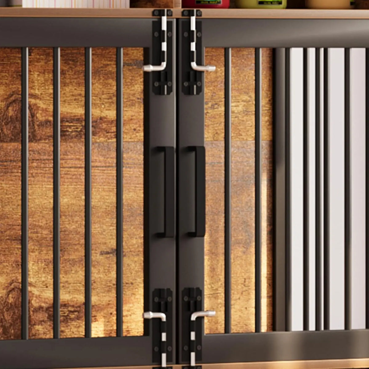 Garvee Wooden Indoor Dog Crate Furniture With Storage Shelves