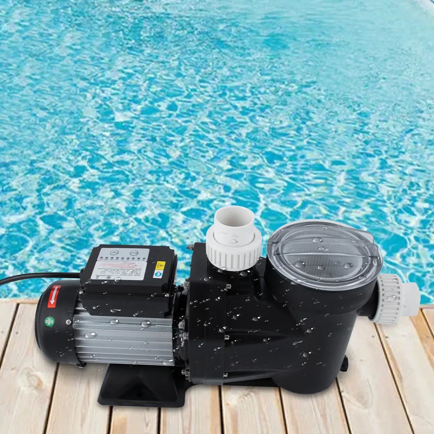 1.5HP Swimming Pool Pump 110V 105GPM Single Speed with Timer 52ft Head for Inground Pool Filter System