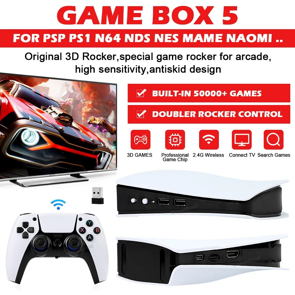 Ispoofer GB5 Retro Game Console Dual Controllers 50000 Games
