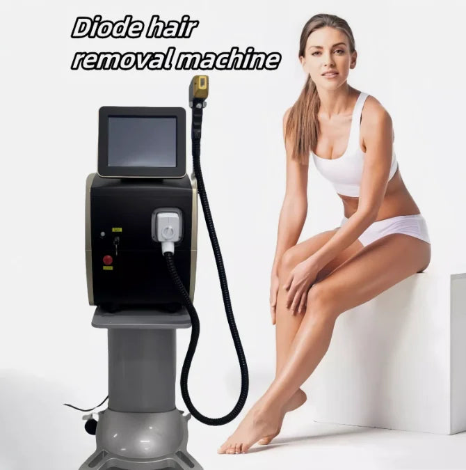 Professional 5000 Watt Diode Hair Removal Device, Ice Titanium Painless 3 Wavelength High-power Beauty Equipment