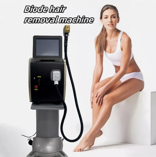 Professional 5000 Watt Diode Hair Removal Device, Ice Titanium Painless 3 Wavelength High-power Beauty Equipment