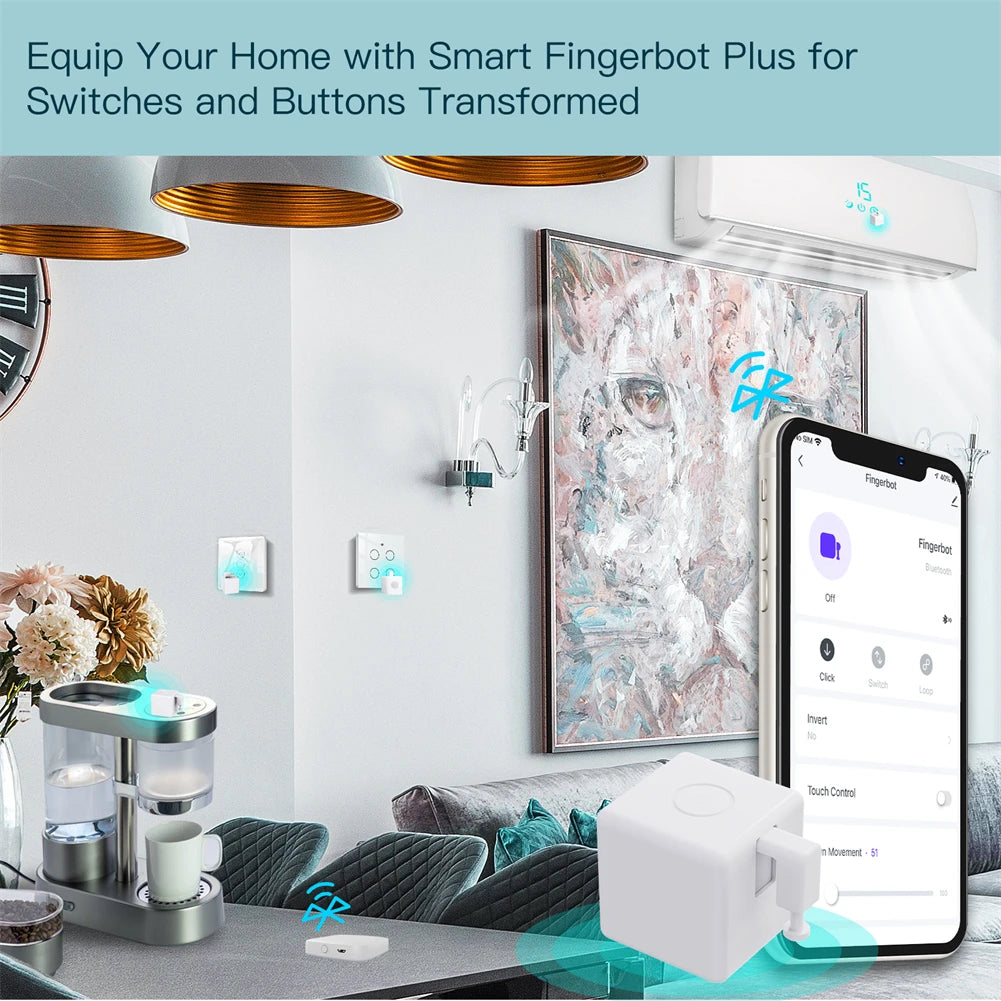 MOES Tuya Smart Bluetooth Fingerbot Button Pusher With Voice Control