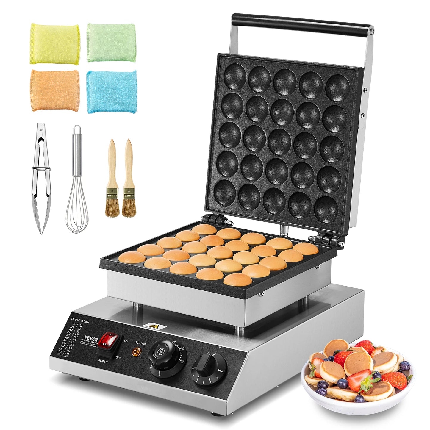 SucceBuy Electric Waffle Maker 25-Piece Mini Pancake Dorayaki Baker