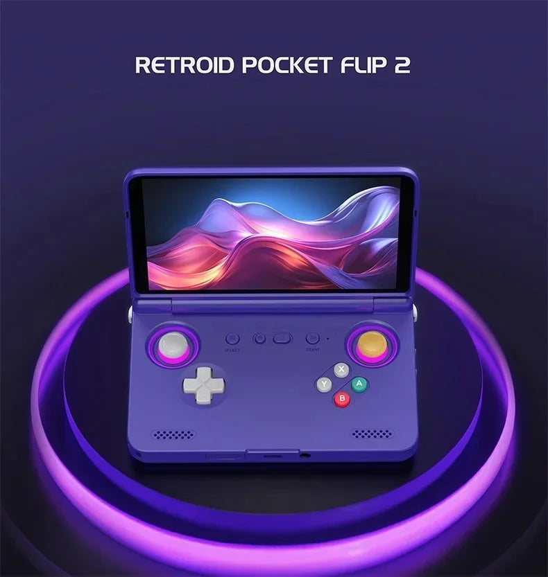 Retroid Pocket Flip2 Android Retro Handheld Gaming Console Touchscreen