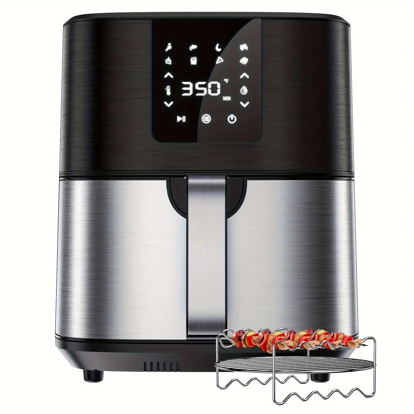 KitCook 1500W Air Fryer With 8 Presets Digital Touch Screen Temperature 100-400F