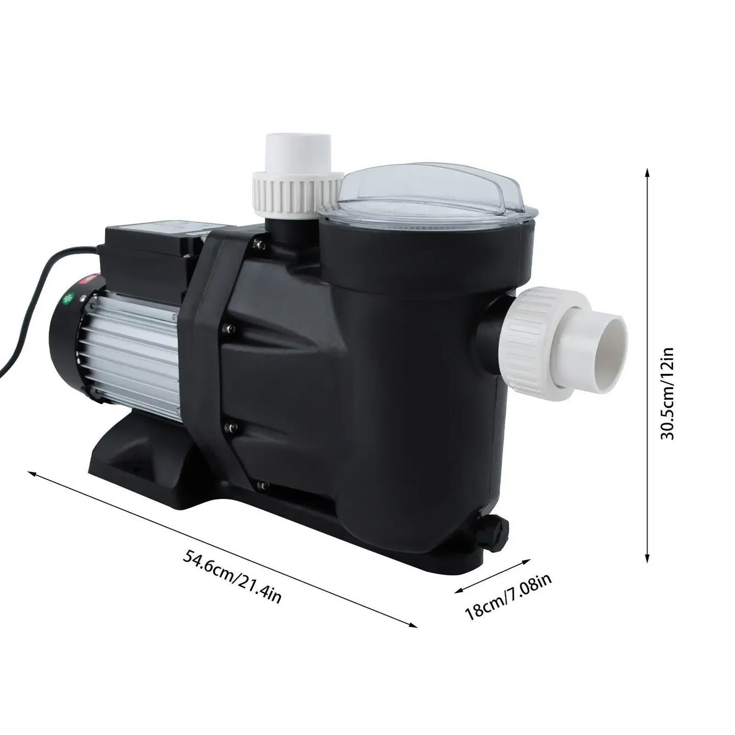 1.5HP Swimming Pool Pump 110V 105GPM Single Speed with Timer 52ft Head for Inground Pool Filter System