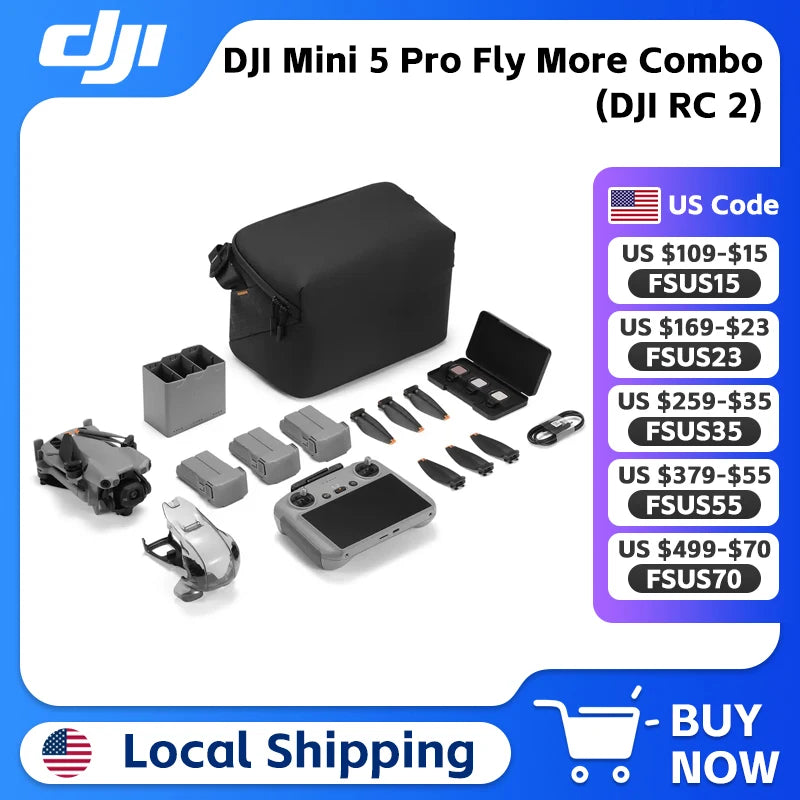 DJI Mini 5 Pro Wireless Drone Supporting 4K Cinematic Photography