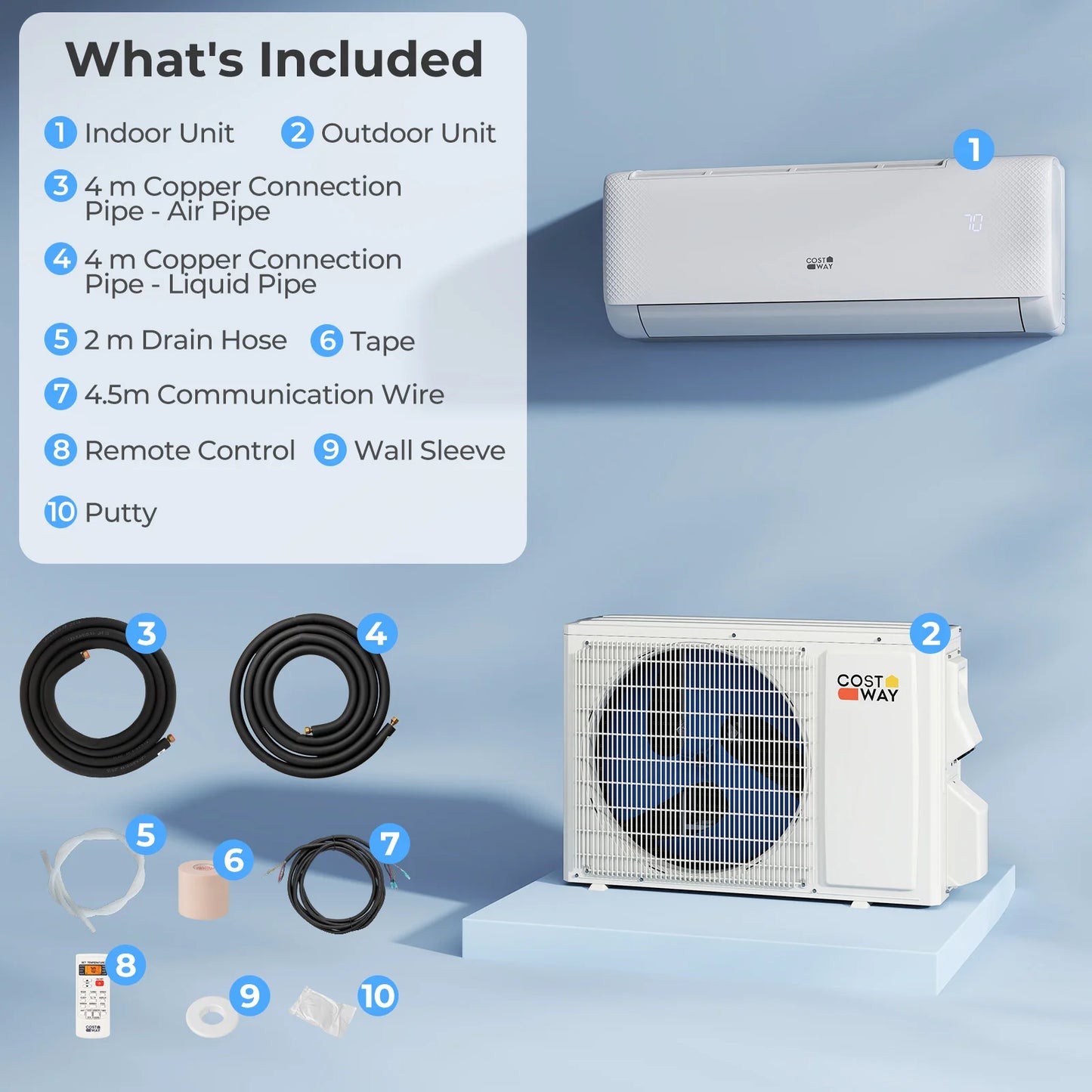 12000BTU Wifi Enabled Mini Split AC 22 SEER2115V Inverter Air Conditioner