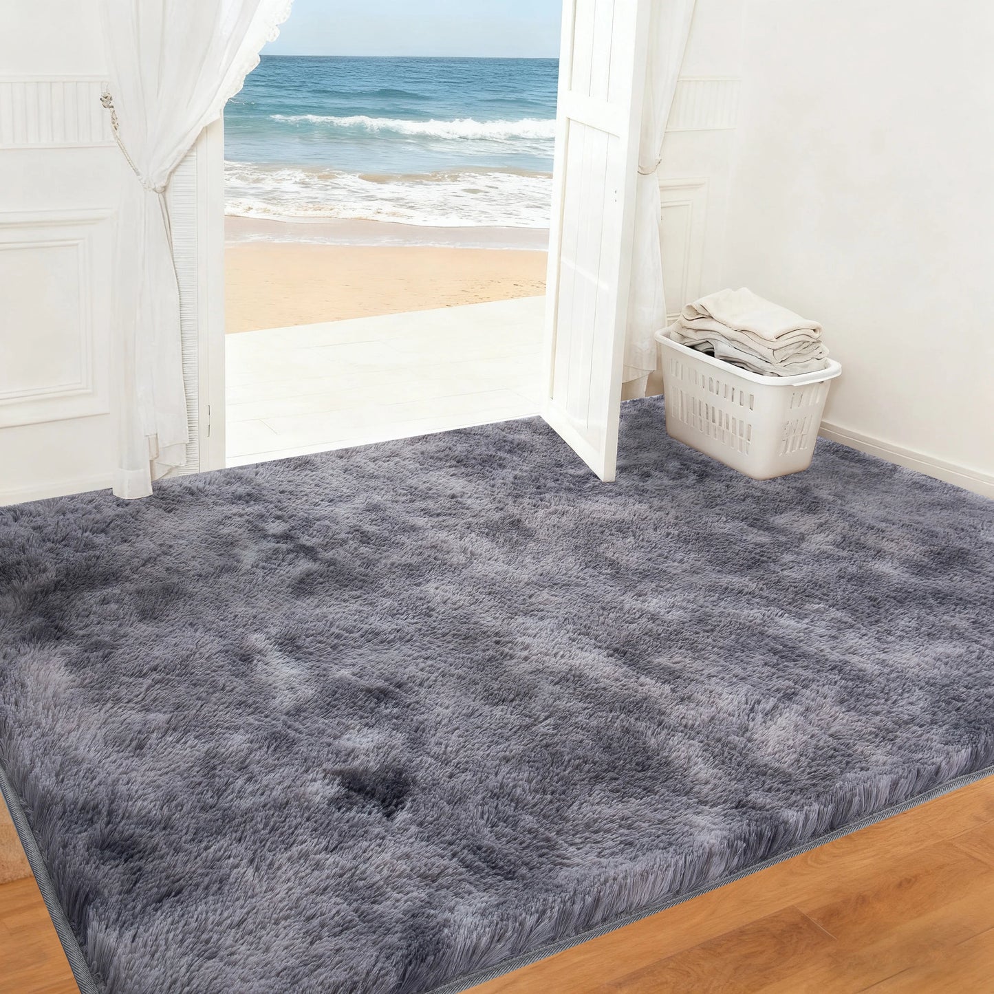 Ultra-Soft Puffy Rug, Bedroom & Living Room Indoor Floor Mat, Nursery Carpet, Children's Girls' Room Home Decor