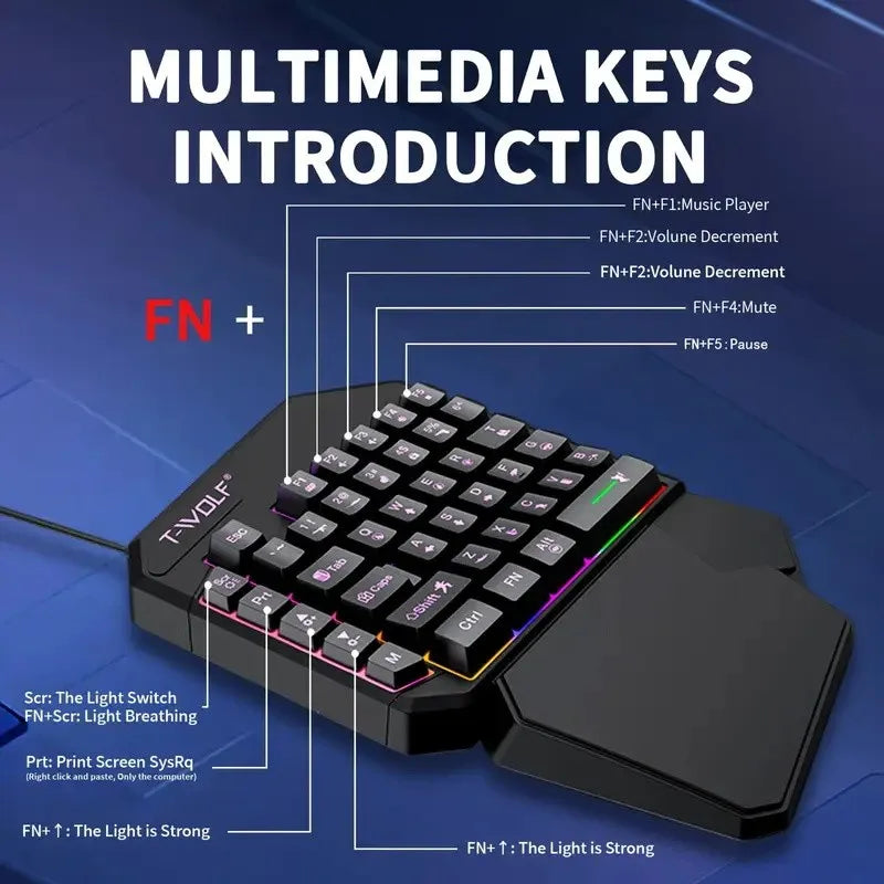FocusOnPC Mobile Gaming Keyboard And Mouse Combo For Smartphone Games