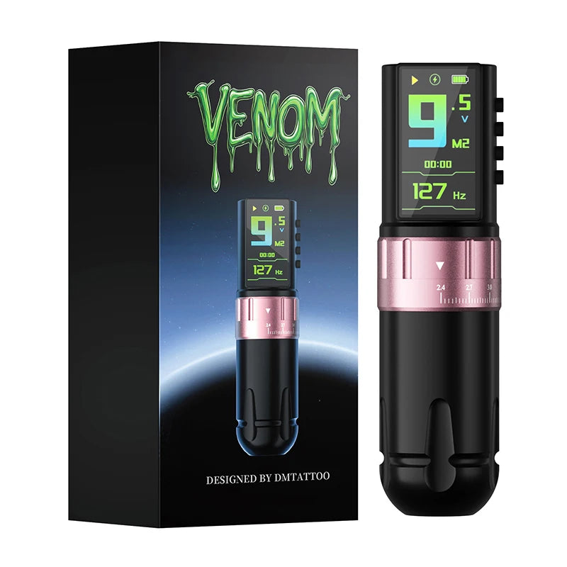DM Venom Wireless Adjustable Stroke Tattoo Machine With 2300mAh Battery