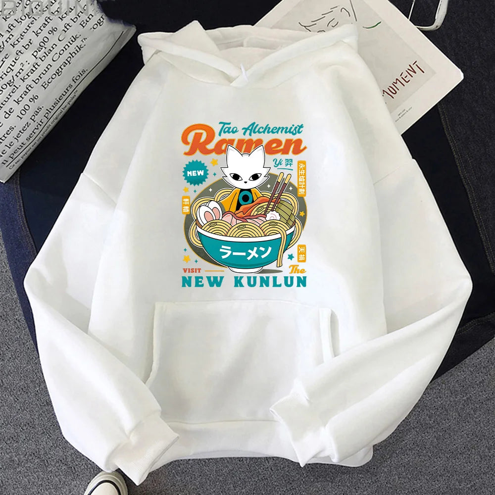 Nine Sols The Mysterious Alchemist Ramen Unisex Hoodies Nine Sols Video Game Top Gaming Clothes Women Men Cartoon Print Pullover