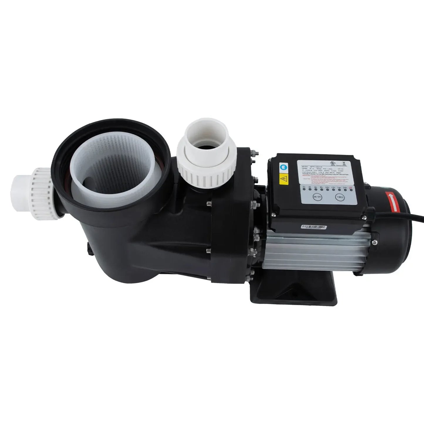 1.5HP Swimming Pool Pump 110V 105GPM Single Speed with Timer 52ft Head for Inground Pool Filter System