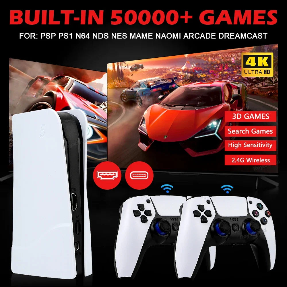 Ispoofer GB5 Retro Game Console Dual Controllers 50000 Games