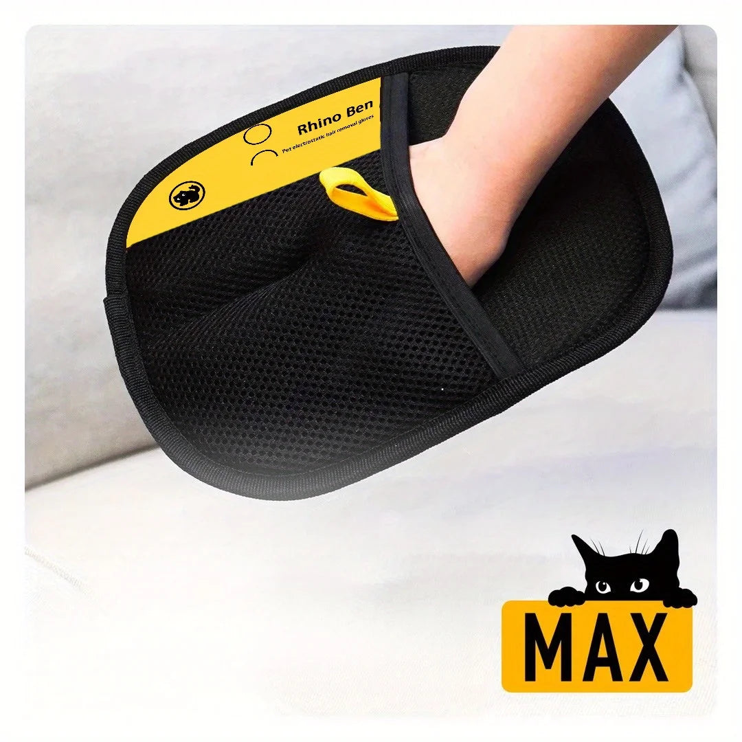 2-Piece Pet Hair Removal Gloves For Cat Grooming
