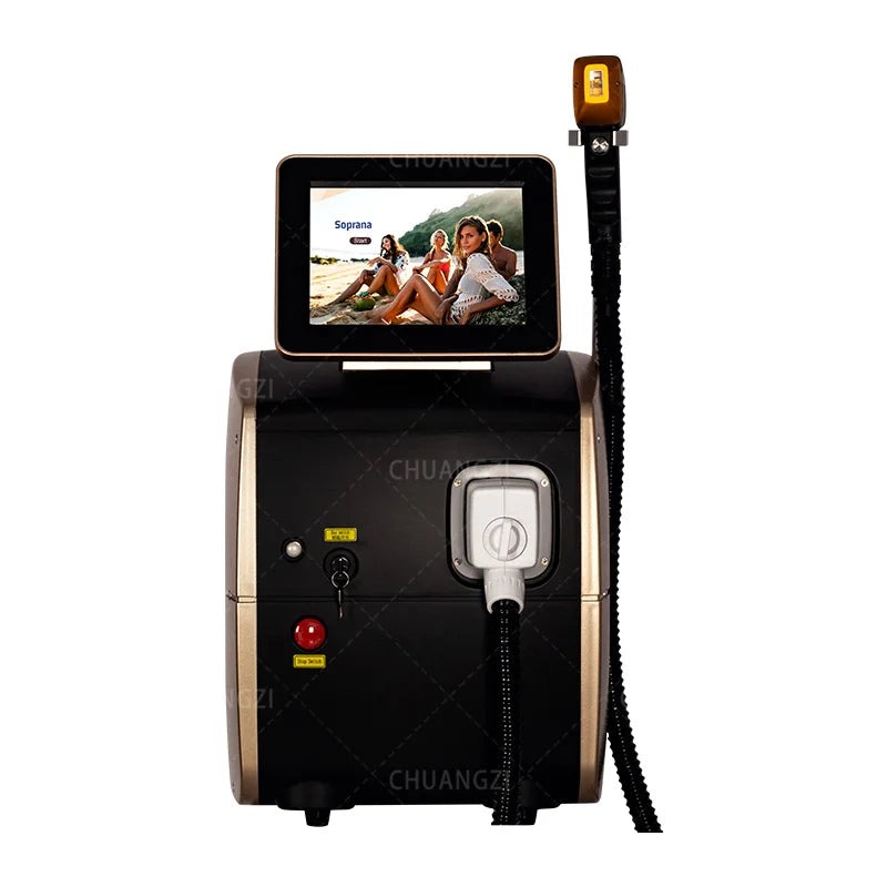 Professional 5000 Watt Diode Hair Removal Device, Ice Titanium Painless 3 Wavelength High-power Beauty Equipment