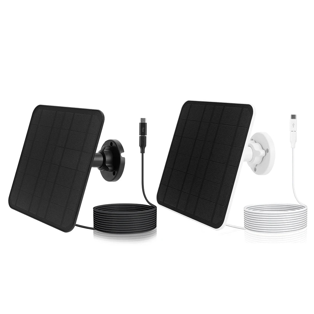 6W 5V Solar Panel For Eufy Eufycam 3(S330)/3C(S300)/2/2C/2Pro IP65 Outdoor Waterproof Solar Charger Wall Mount Micro USB+TYPE-C