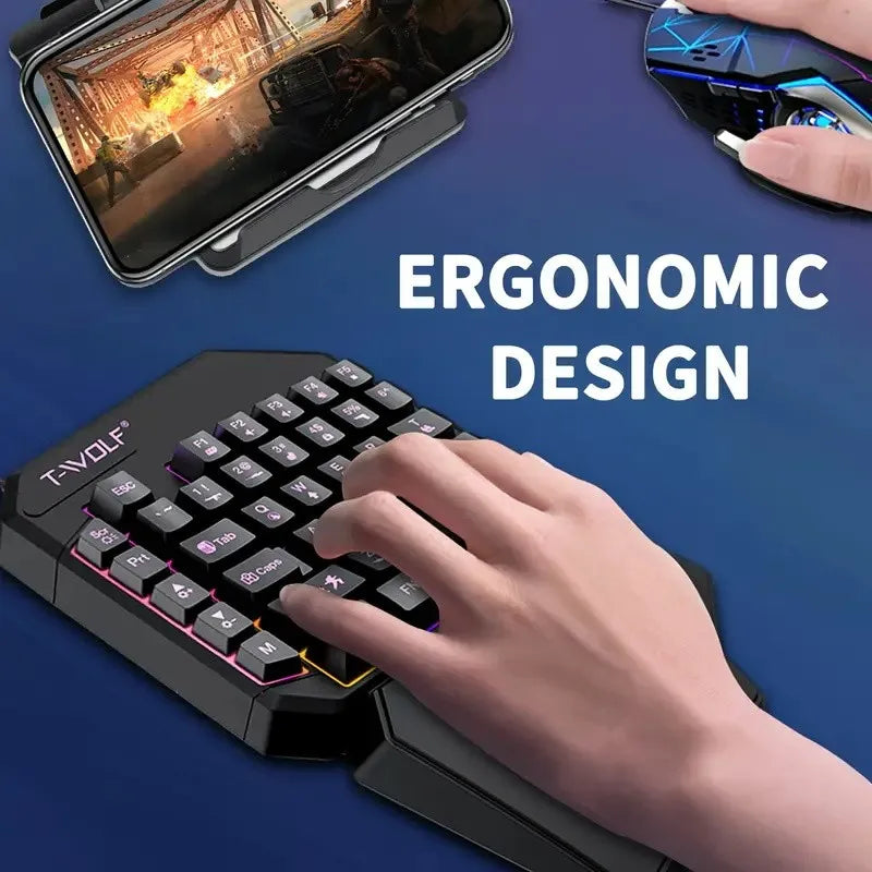 FocusOnPC Mobile Gaming Keyboard And Mouse Combo For Smartphone Games