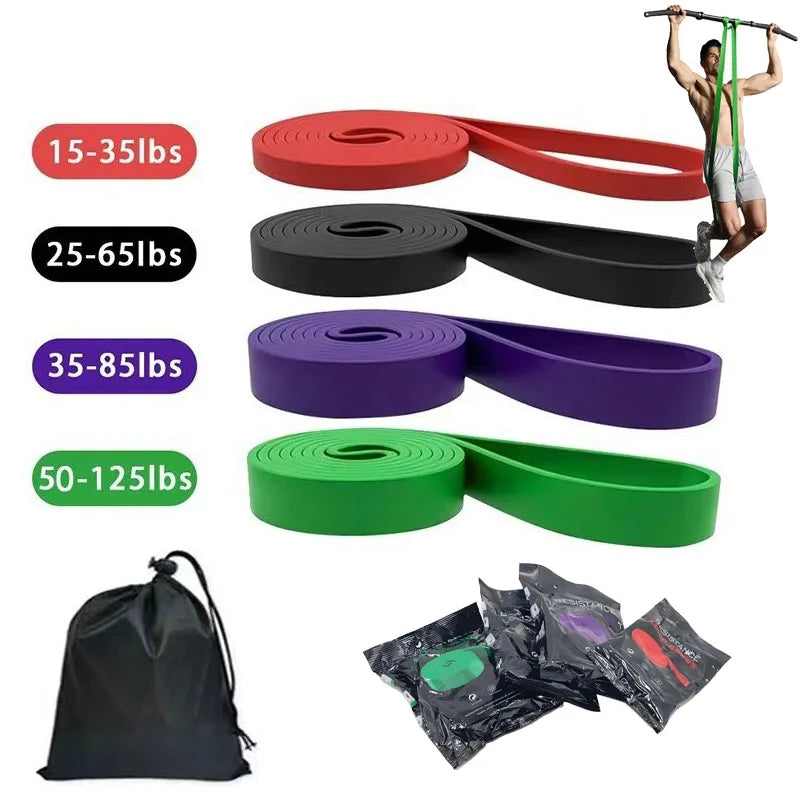 4pcs Pull Up Assistance Bands 4-Level Resistance Training Kit