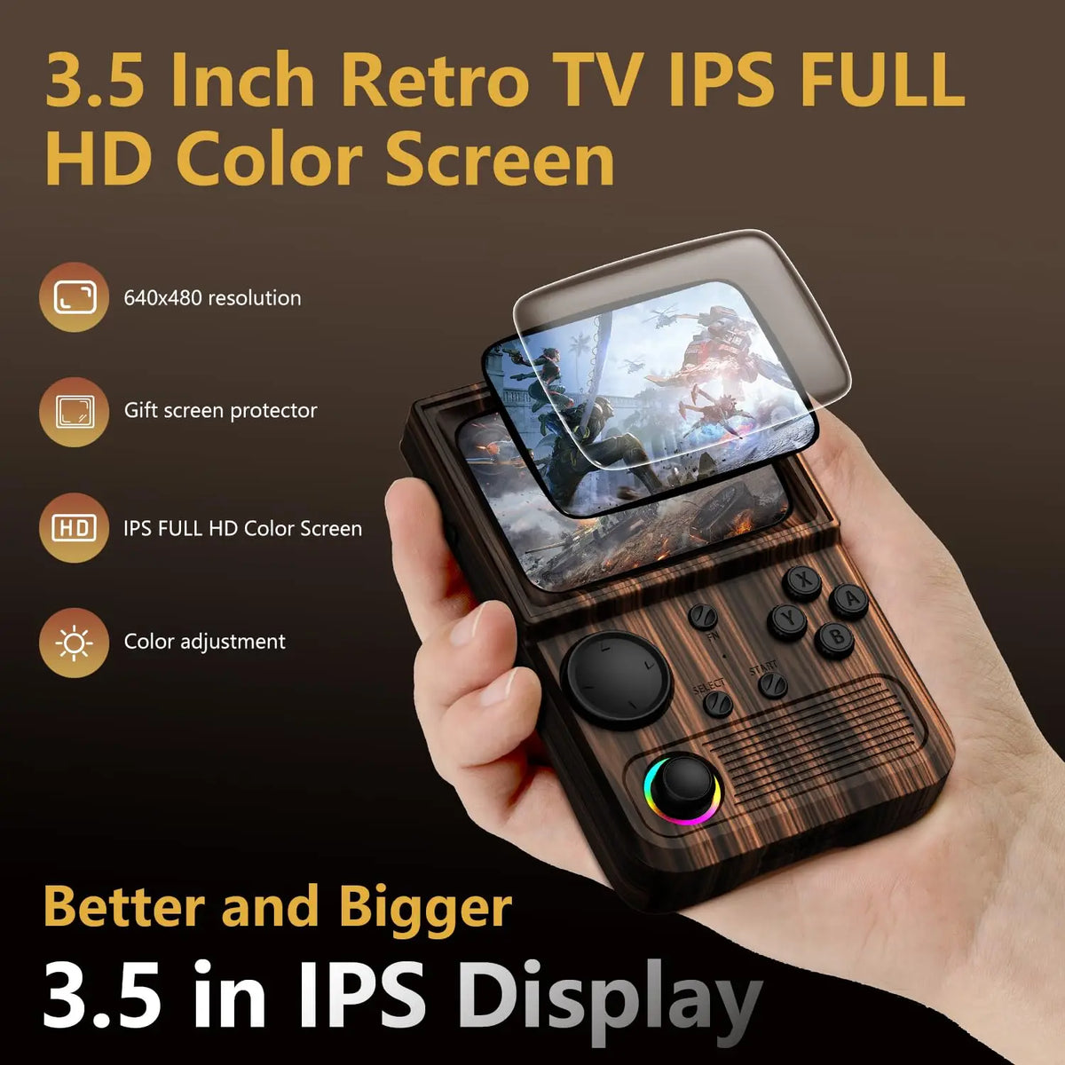 AISLPC R36T Retro Handheld Game Console, Curved Retro TV Shape, 64G 18000+ Games, Support Wifi Multiplayer, Ship from US, Gift for Kids