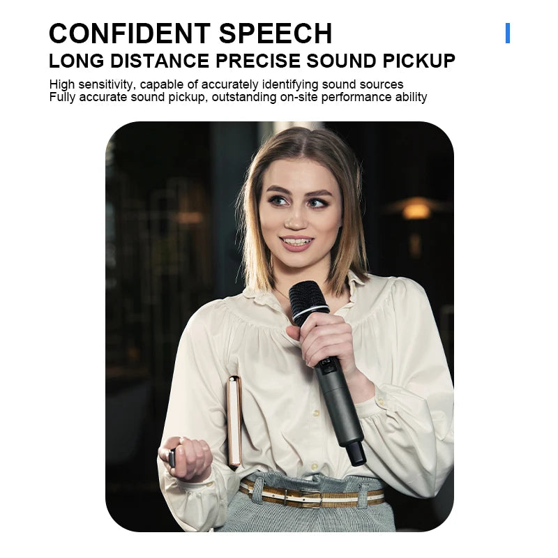 NXG 4-Channel UHF Wireless Microphone System With Four Handheld Microphones