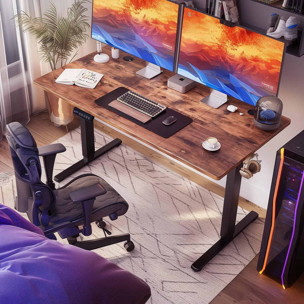 JHK Electric Ergonomic Standing Desk Adjustable Height Computer Workstation