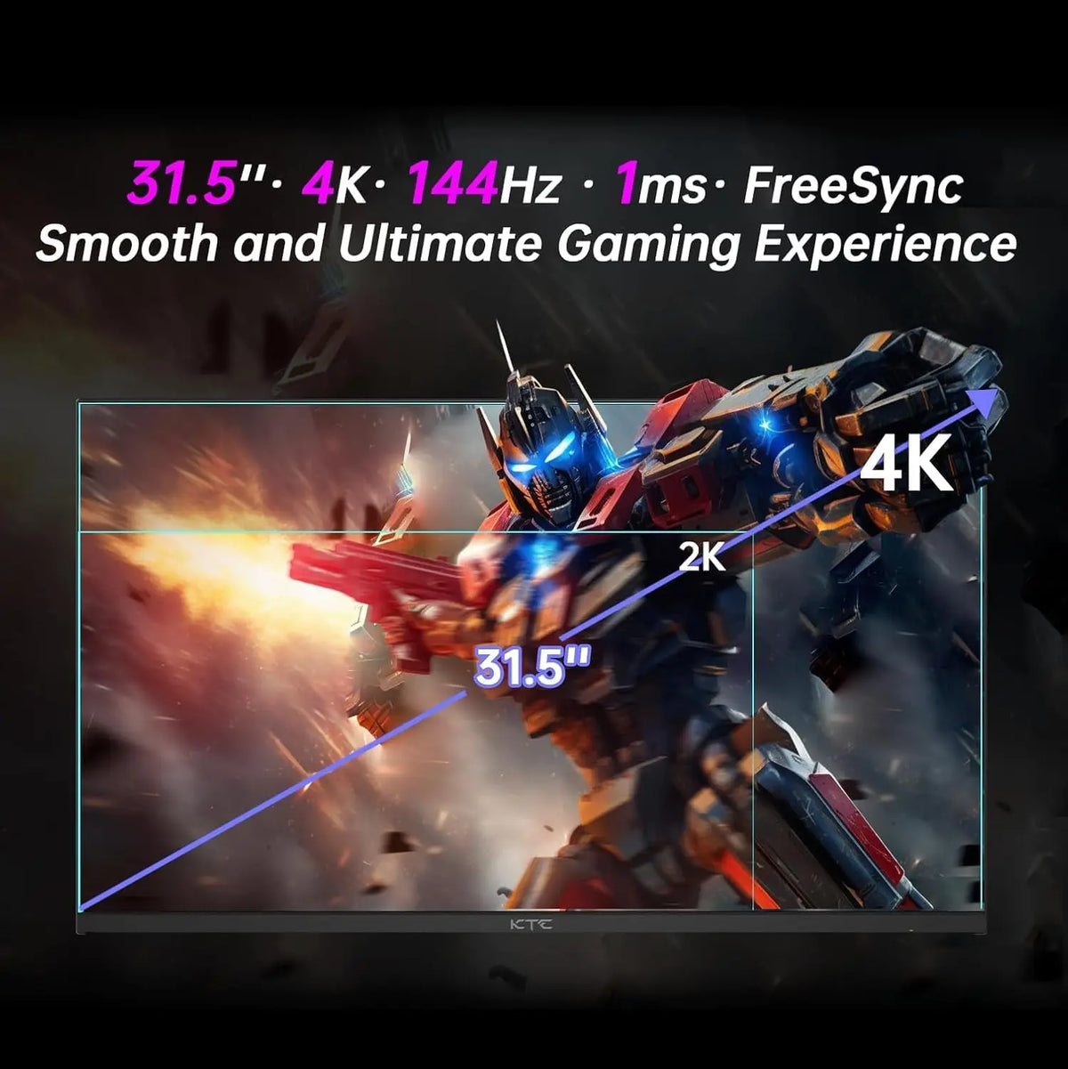 KTC 4K Mini LED Monitor Fast IPS HDR1000 165Hz 1ms