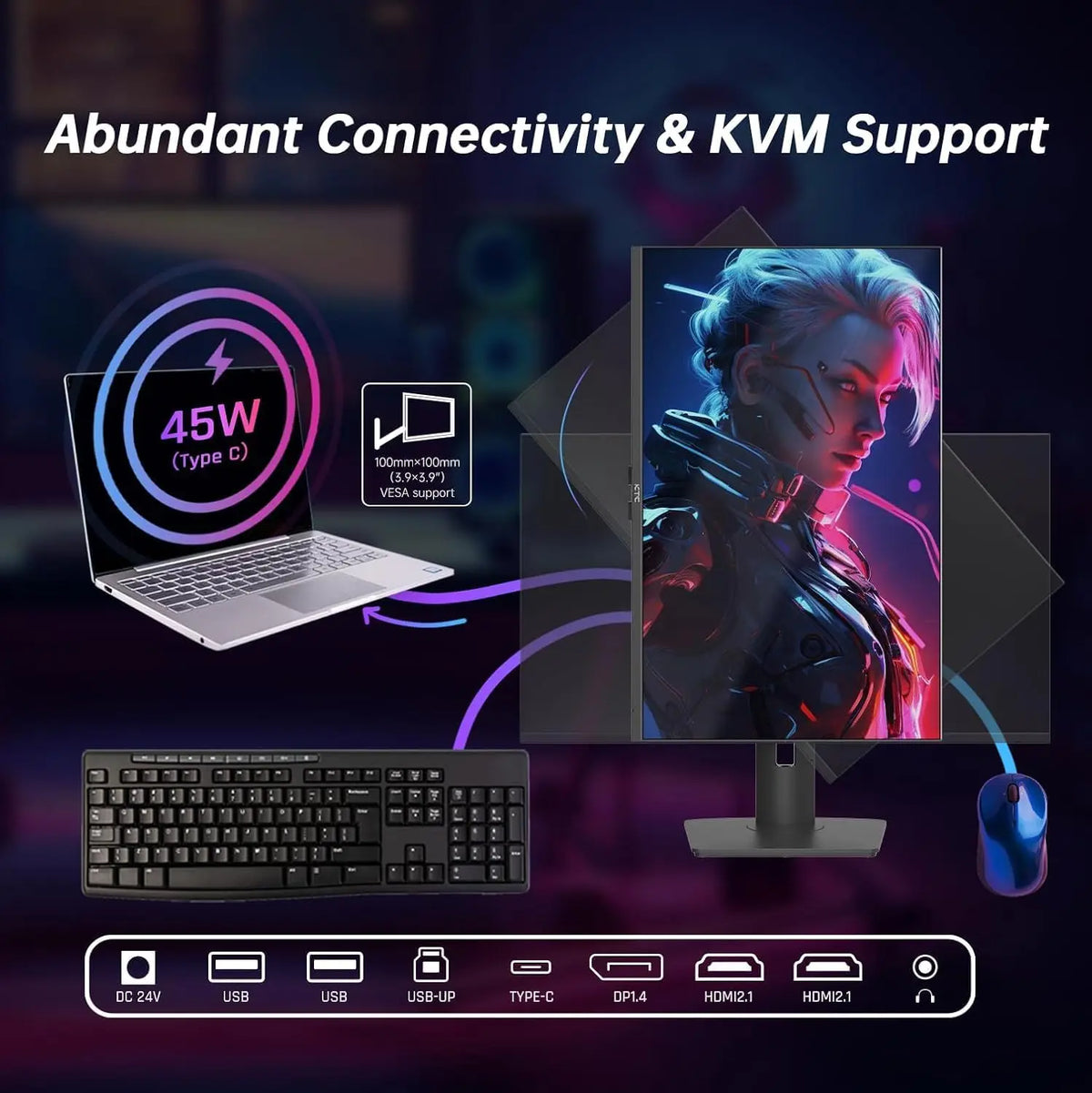 KTC 4K Mini LED Monitor Fast IPS HDR1000 165Hz 1ms