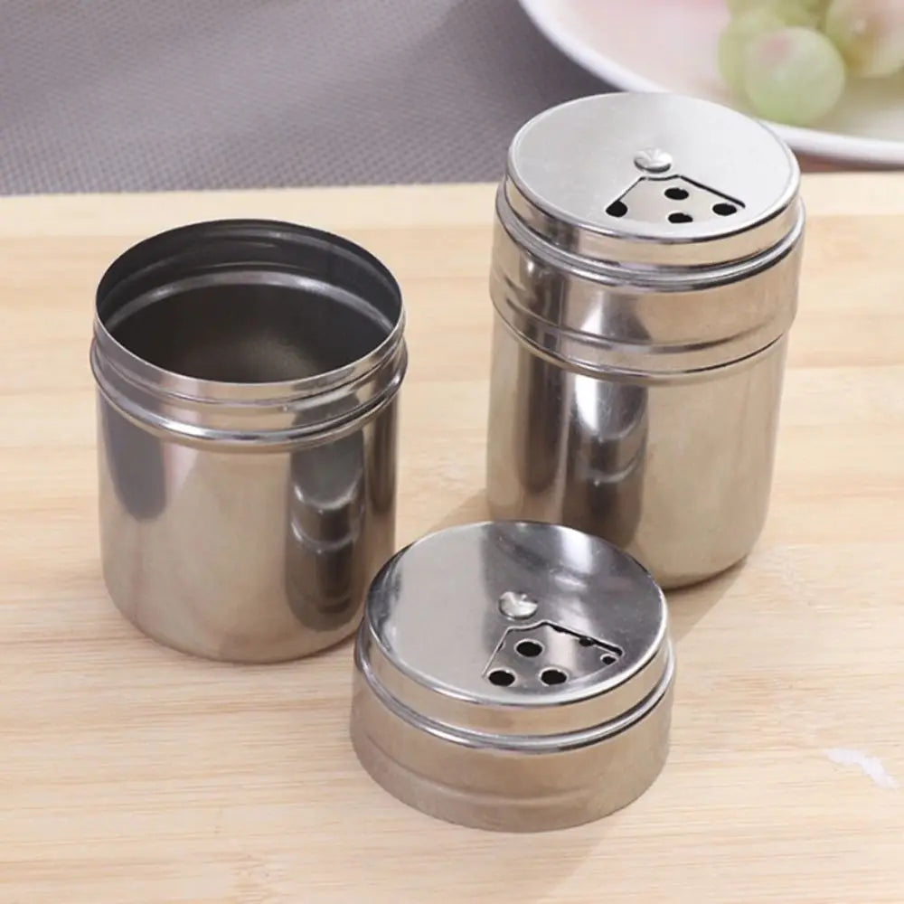 Stainless Steel Seasoning Jar With Rotating Spice Cover