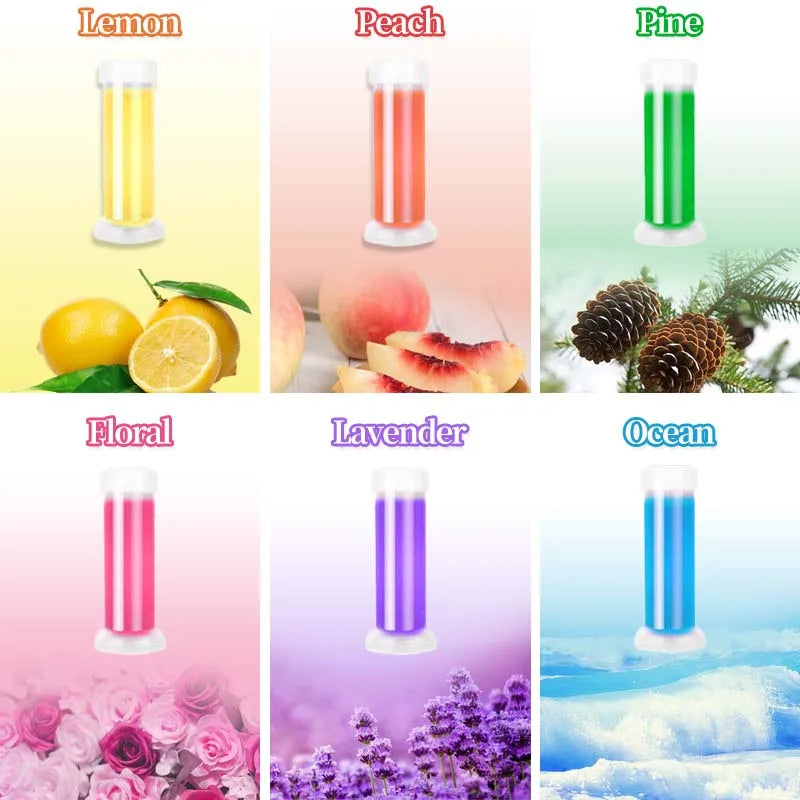 Air Fusion Toilet Cleaning Gel Stamp Fresh Gel Toilet Bowl Cleaning Stamps Deodorizing Clean Peach Scent Each 1.6oz 2 Pack