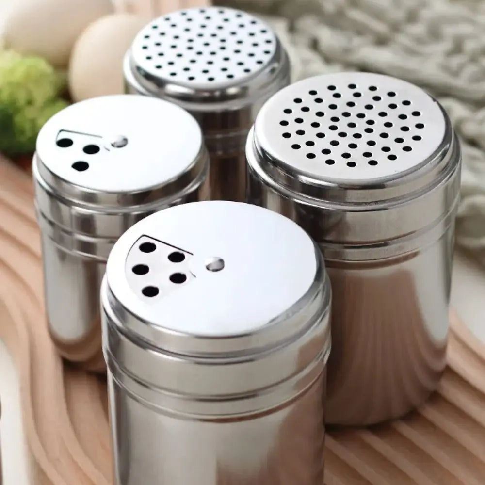 Stainless Steel Seasoning Jar With Rotating Spice Cover