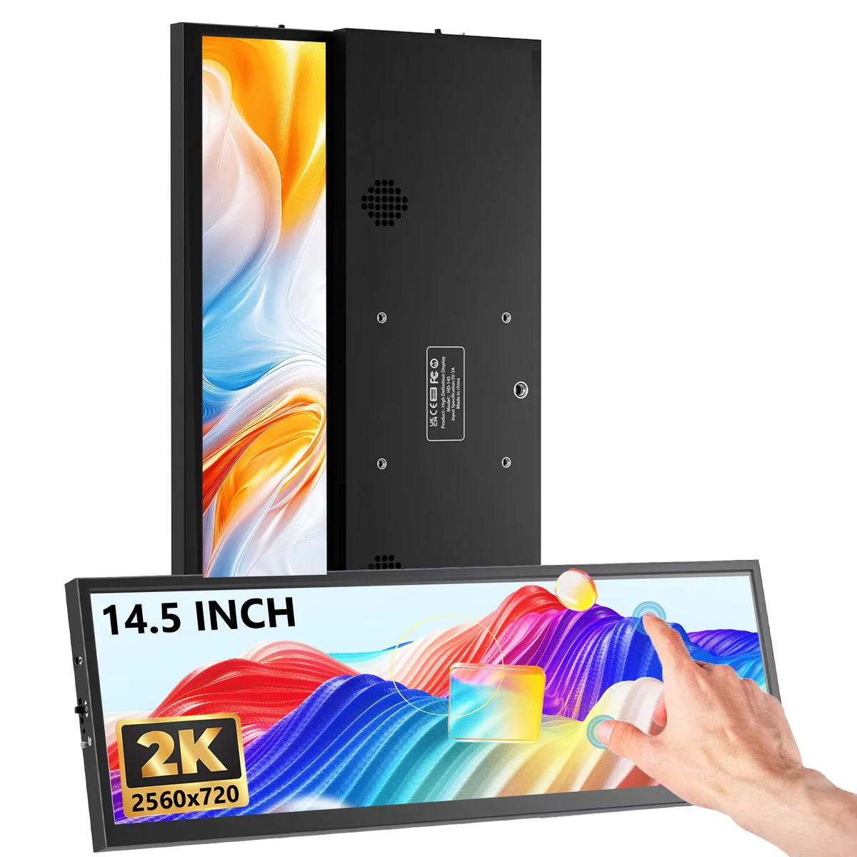 Touchscreen Stretched Bar Monitor For PC Case And Gpu Display