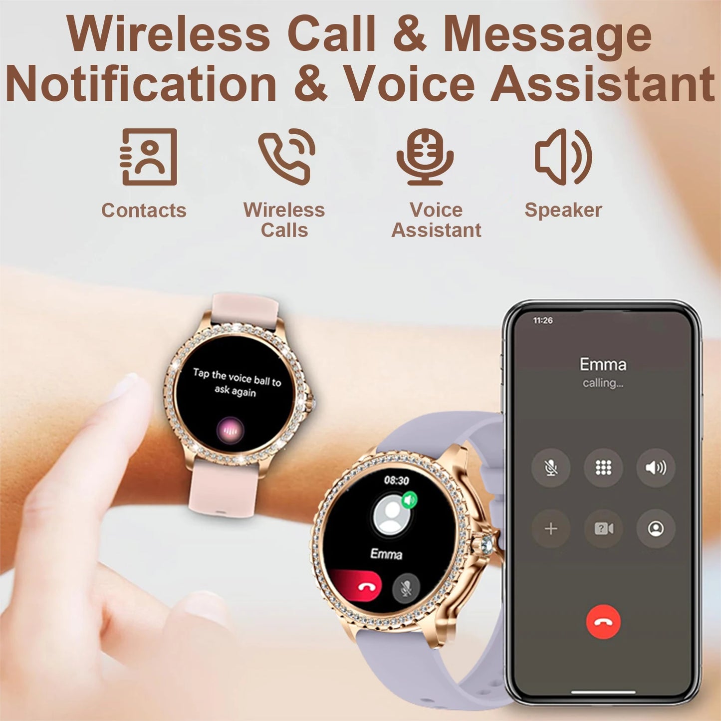 INNOFOVO Smart Watch For Women With Wireless Calls Fitness Tracker