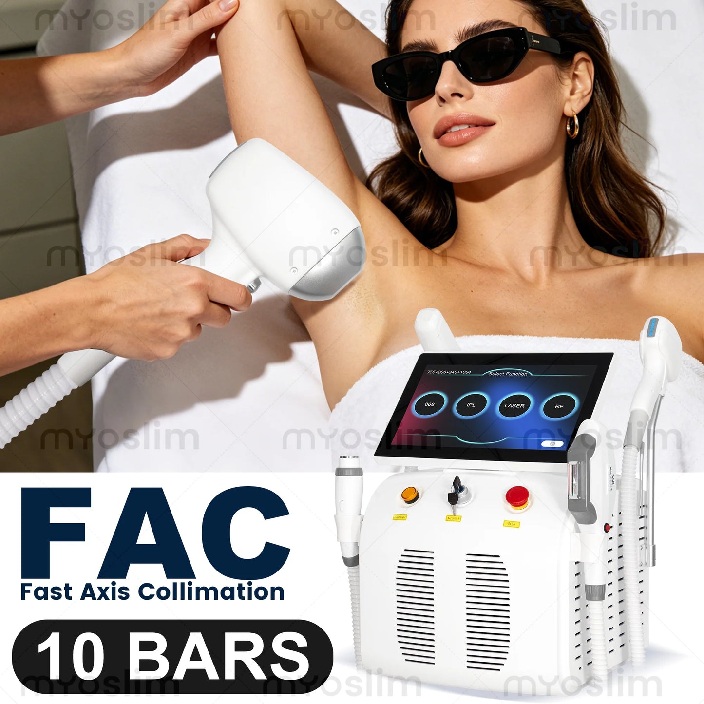 5000W RF 808 Diode Hair Removal Picosecond IPL Machine 4in1 Skin Firming Tattoo Wash Brow Photon Rejuvenation Alexandrite Maker