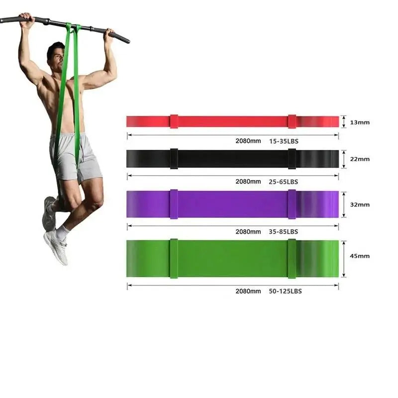4pcs Pull Up Assistance Bands 4-Level Resistance Training Kit