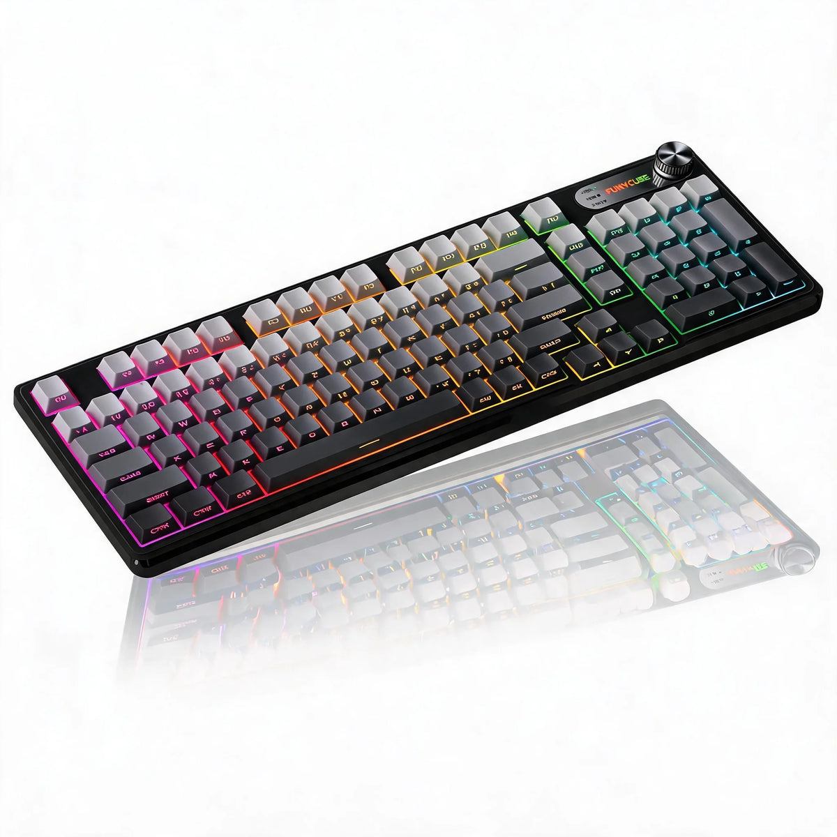 Tri Mode Wireless Membrane Keyboard With Bluetooth USB C Connectivity