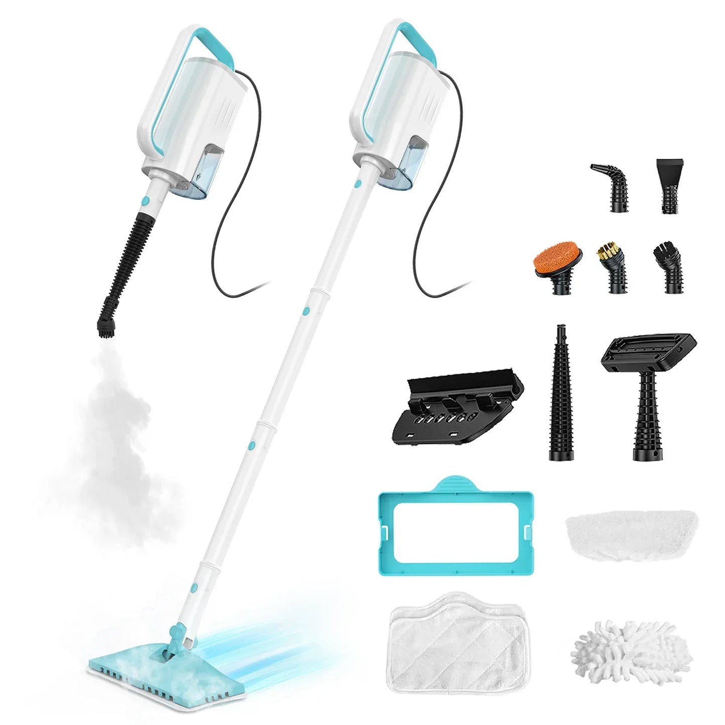 INSE Steam Mop 1200W Powerful Scrubbing Steam Vac Mop High Temperature Detachable Hard Floor Steam Cleaner for Carpet Kitchen F1