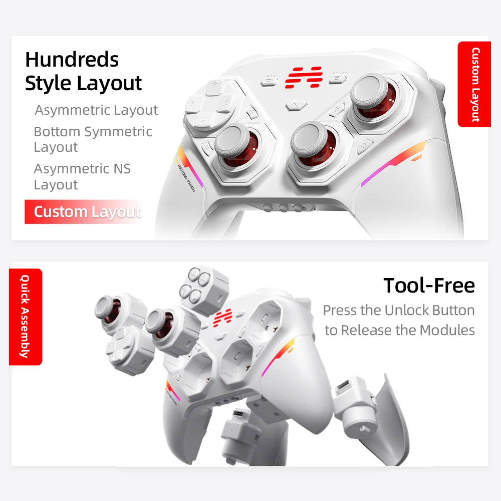 BEITONG PANGU Modular Wireless Controller With TMR Joystick For Switch