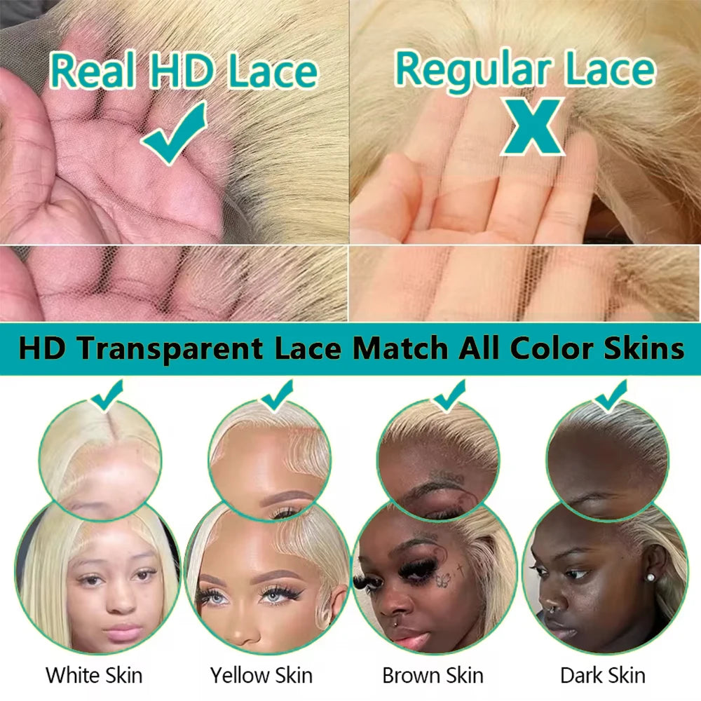 Legendhair 613 Blonde Brazilian Hair Body Wave Lace Front Wig