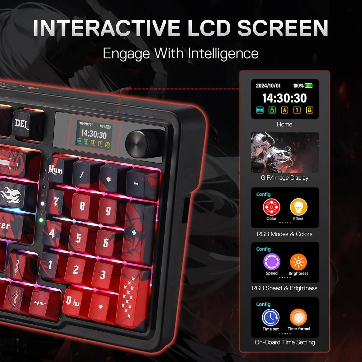 Redragon K719 PRO Wireless Mechanical Keyboard With TFT Display