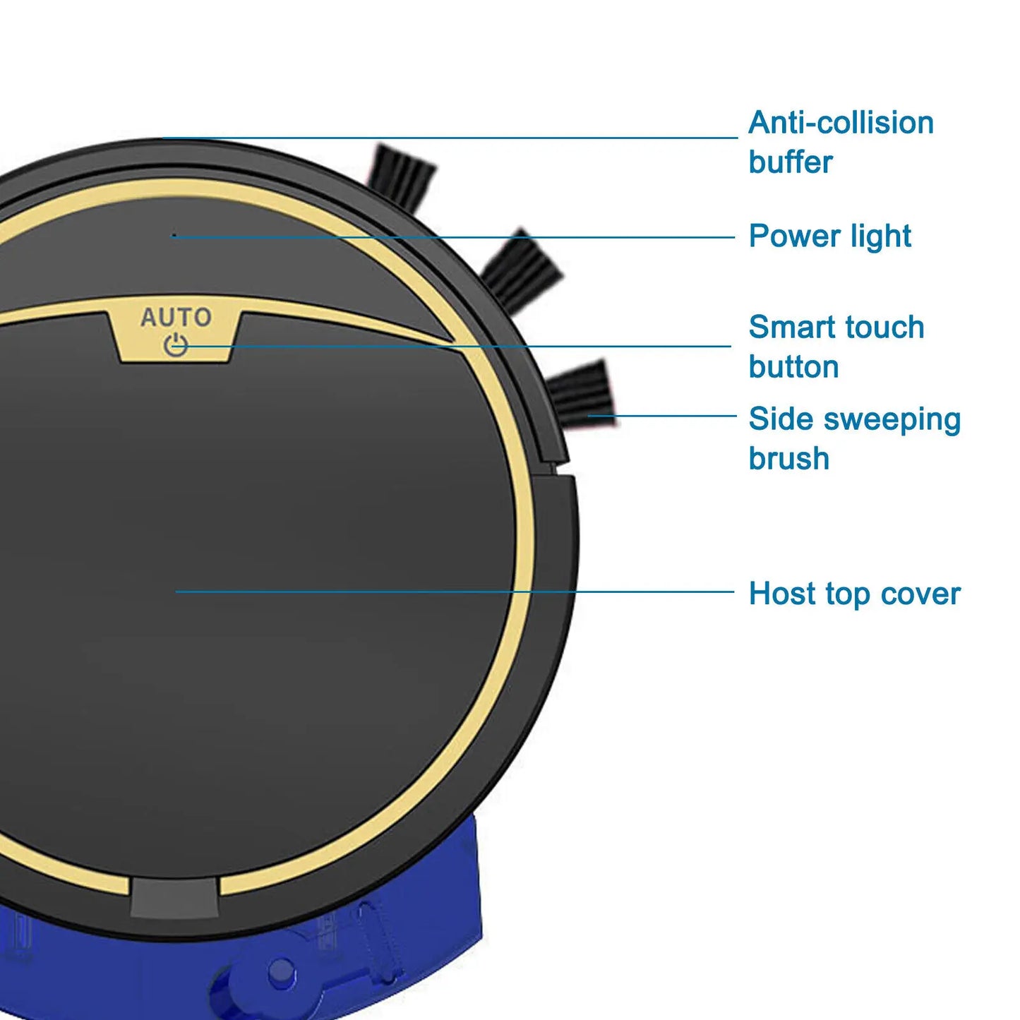 Smart Robot Mop Vacuum 3 in 1 Auto Recharge 2800Pa Wet Dry Mopping 150ML Water Tank for Hardwood Floor Carpet Cleaning