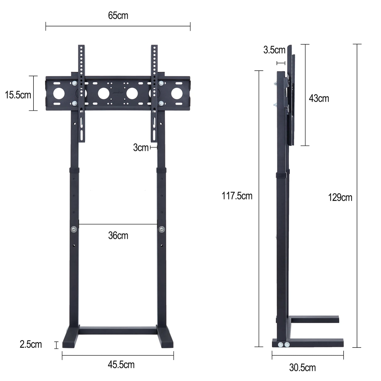Unho Height Adjustable Freestanding Television Floor Stand