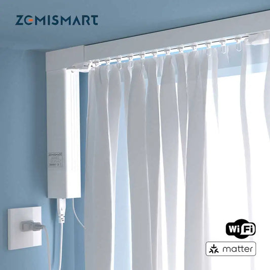 Zemismart Matter Over WiFi Curtain Track With Smart Motor HomeKit